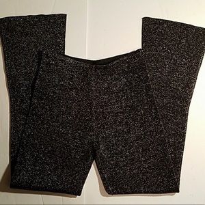 Zara knit sparkle stretch crop flare pant